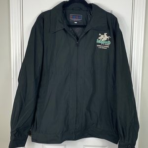 Frey Ling black long sleeved jacket size large. Full length zipper. Polyester